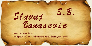 Slavuj Banašević vizit kartica